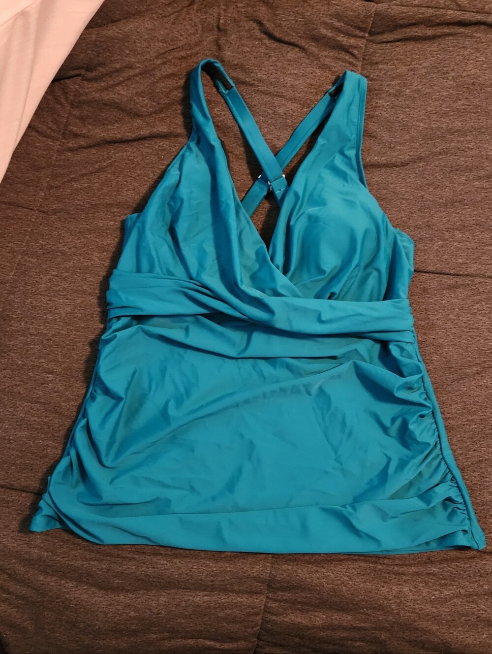 Firpearl New Turquoise Wrap-Front Swim Tankini Size 16W
